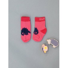 Pink Stegosaurus Socks