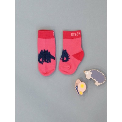 Pink Stegosaurus Socks